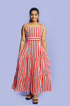 Summer striped cotton dress