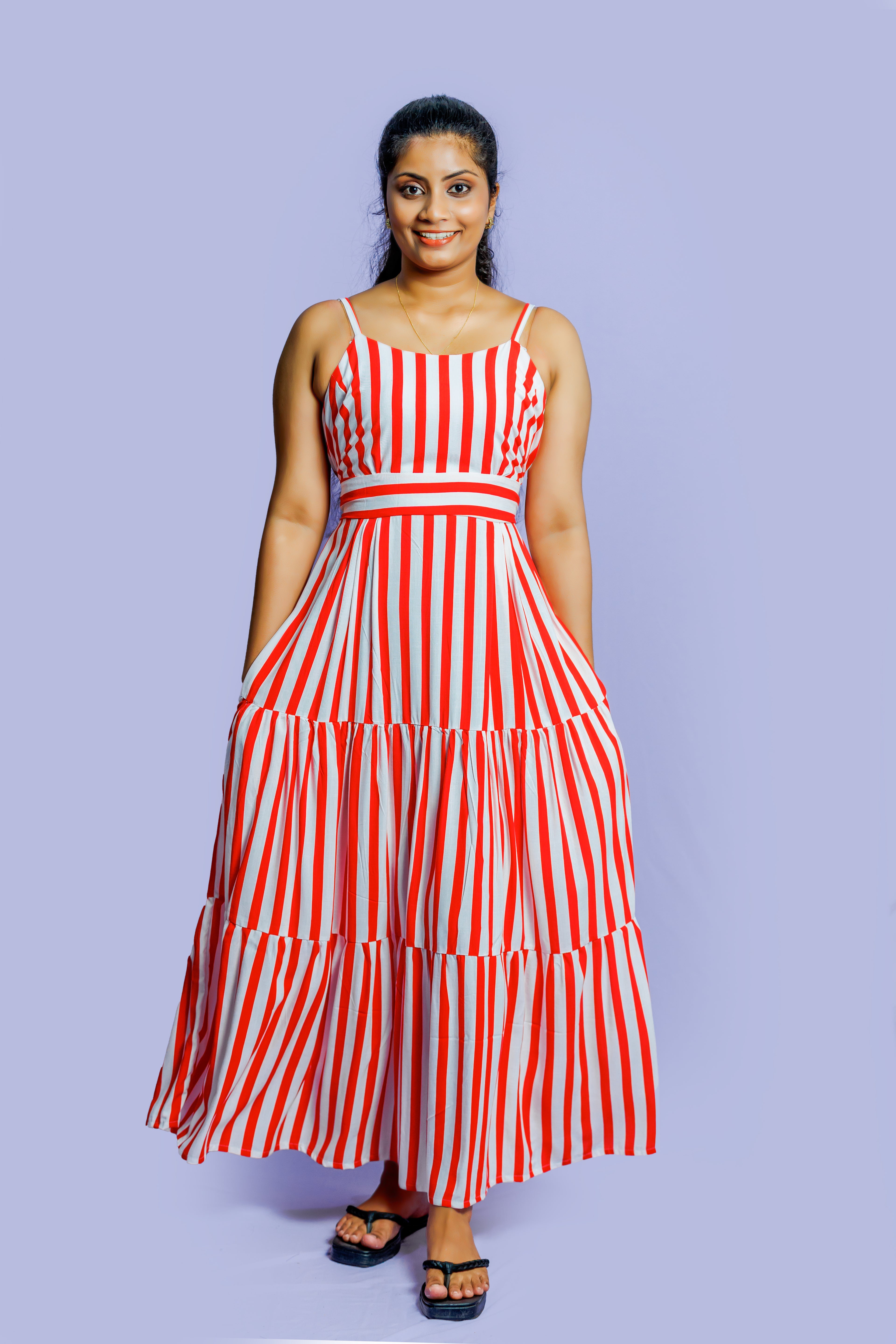 Summer striped cotton dress
