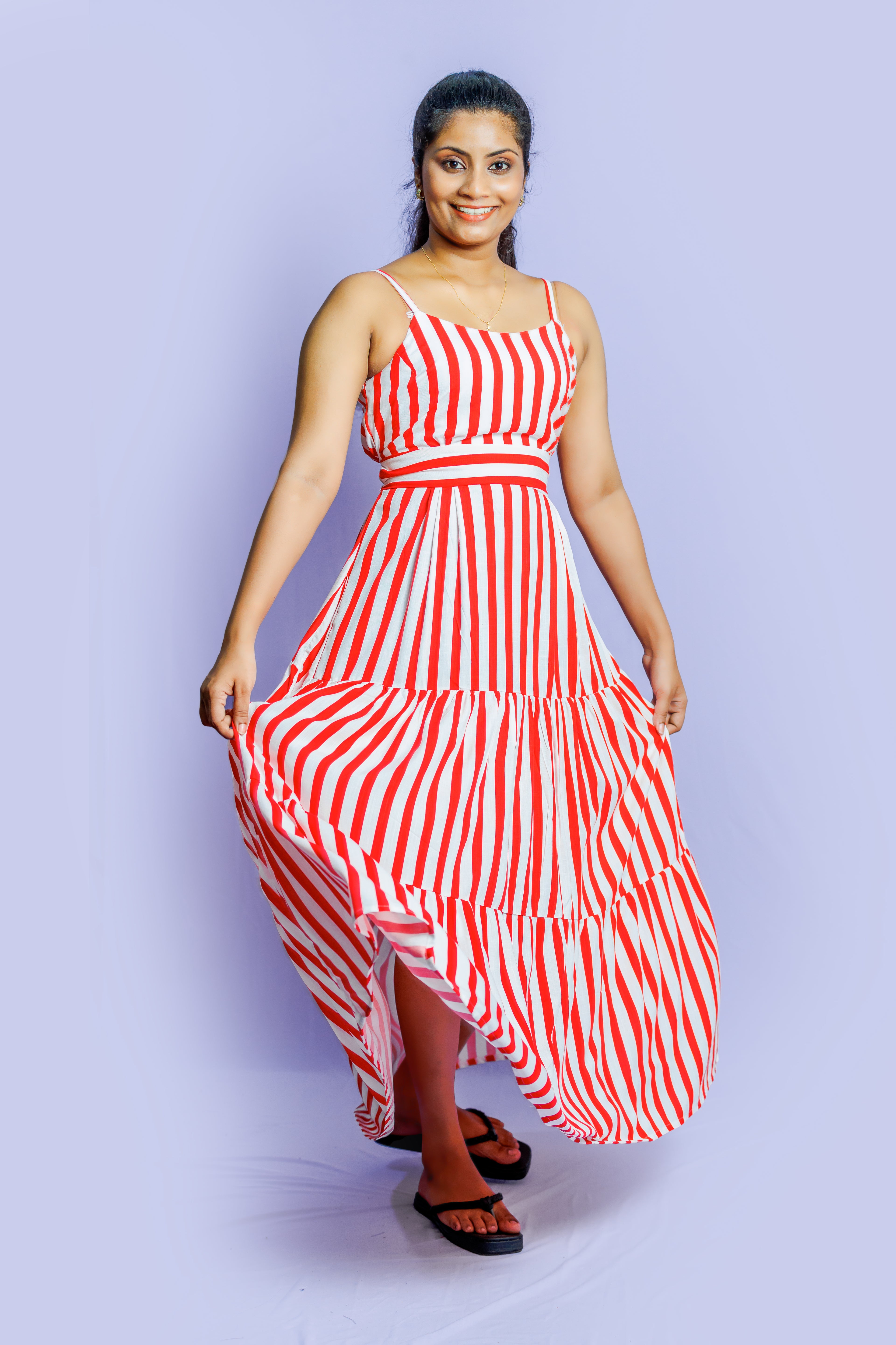 Summer striped cotton dress