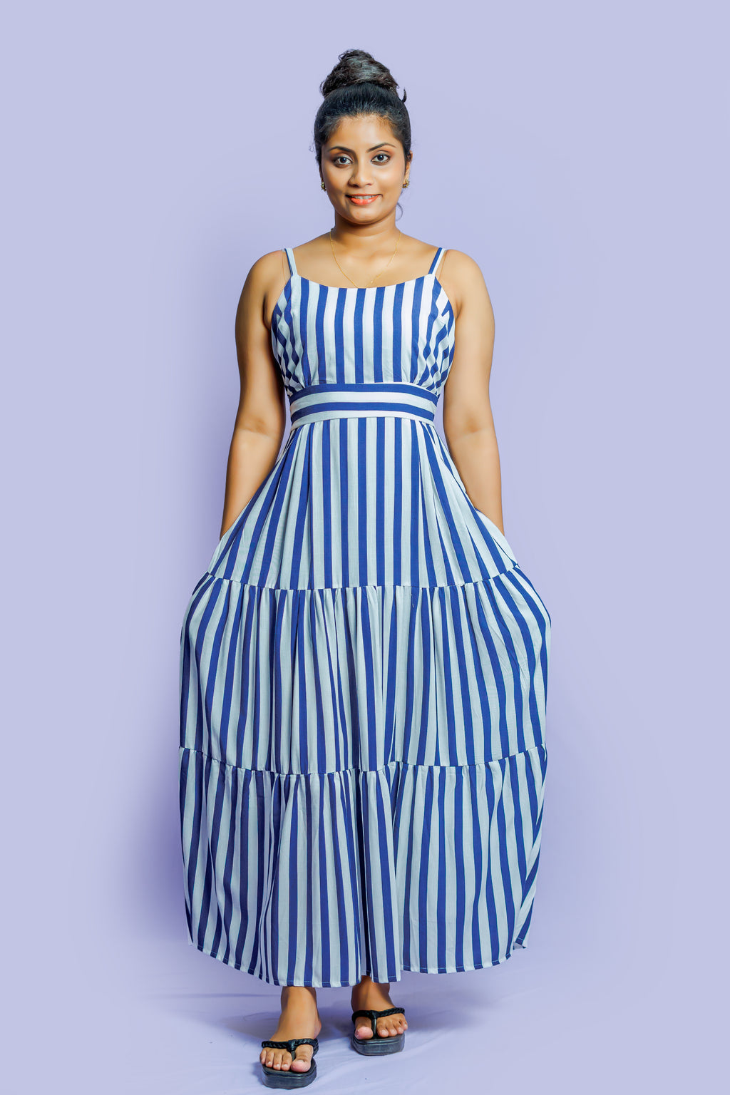 Summer striped cotton dress