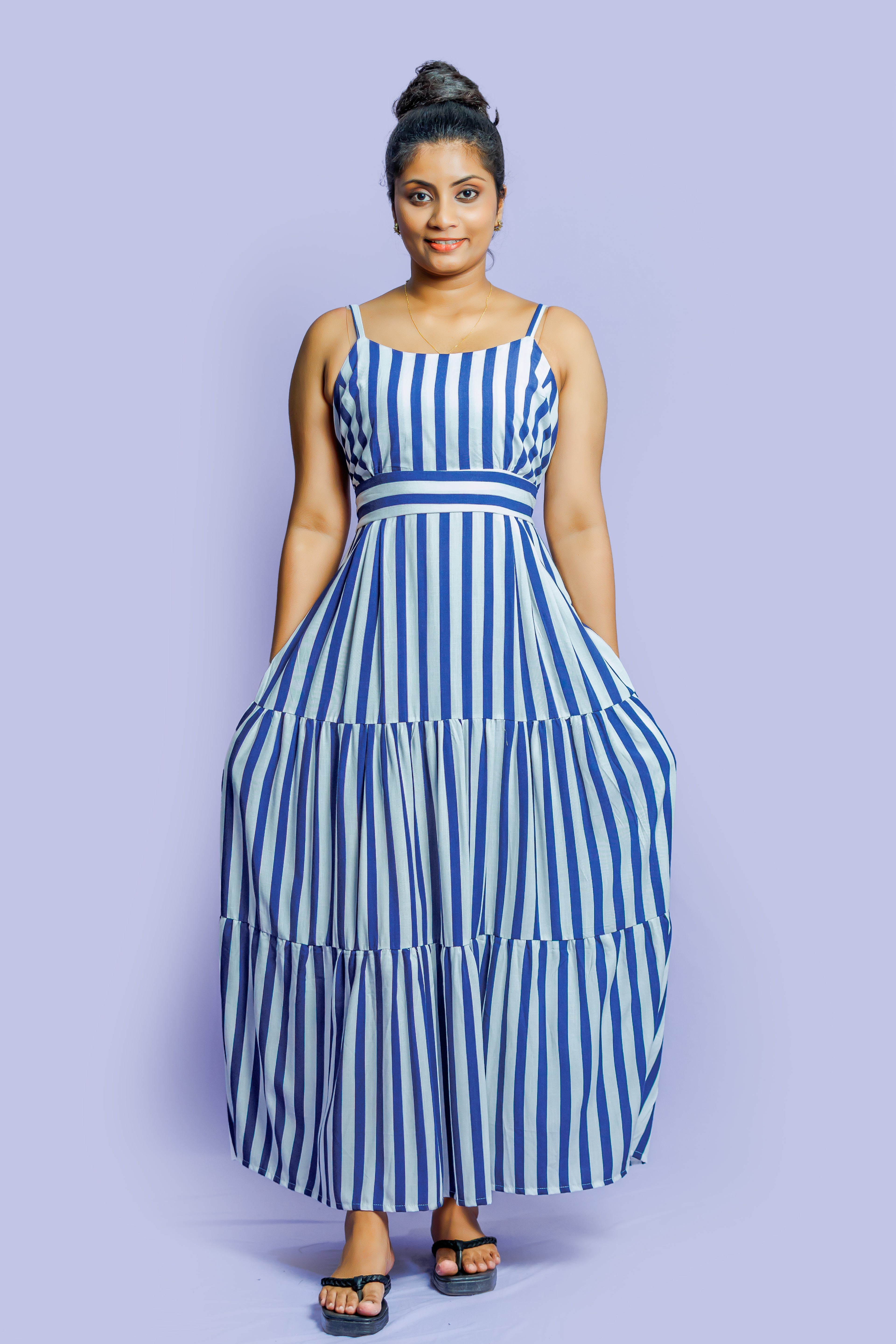 Summer striped cotton dress
