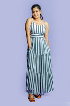 Summer striped cotton dress