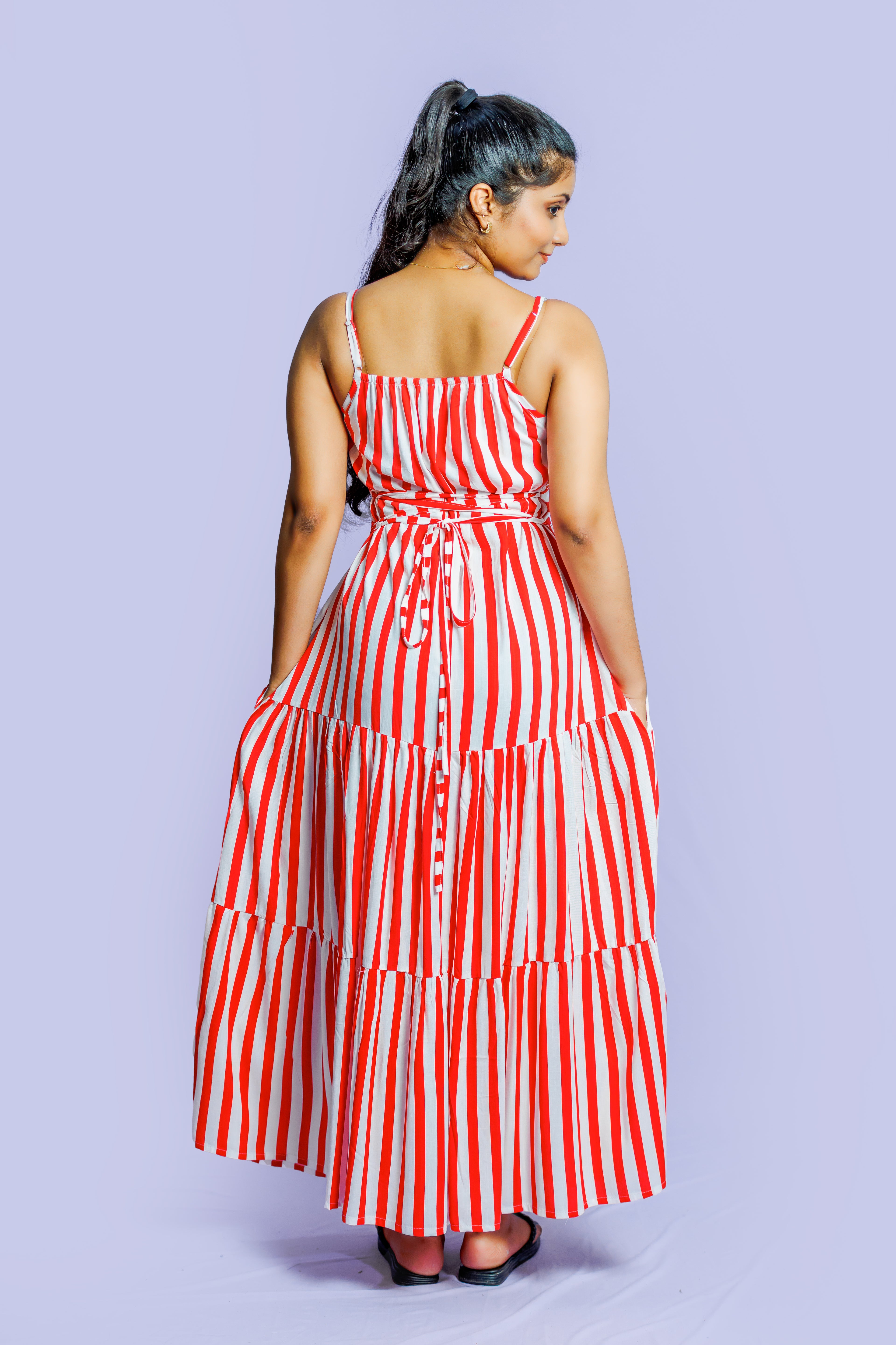 Summer striped cotton dress