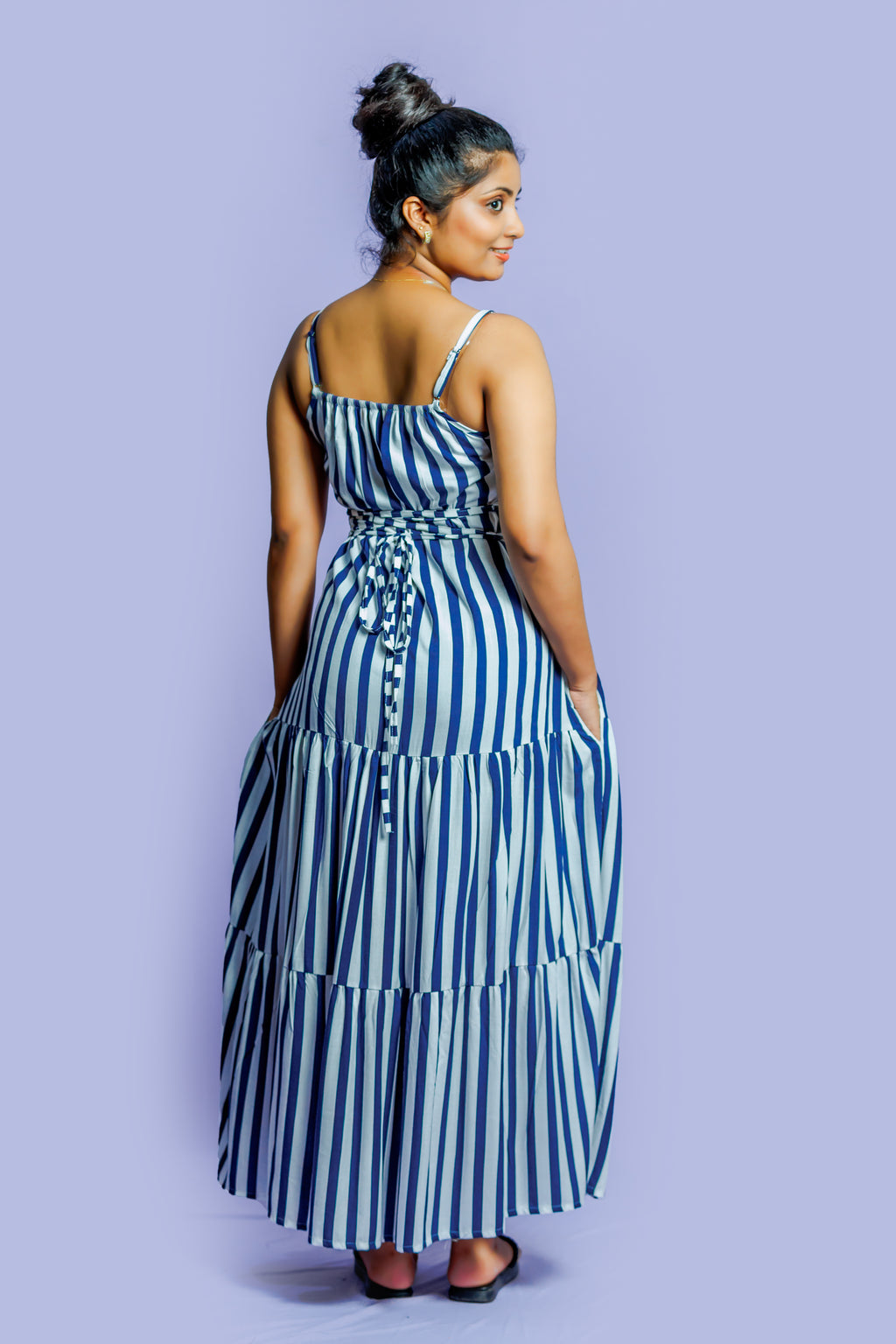 Summer striped cotton dress