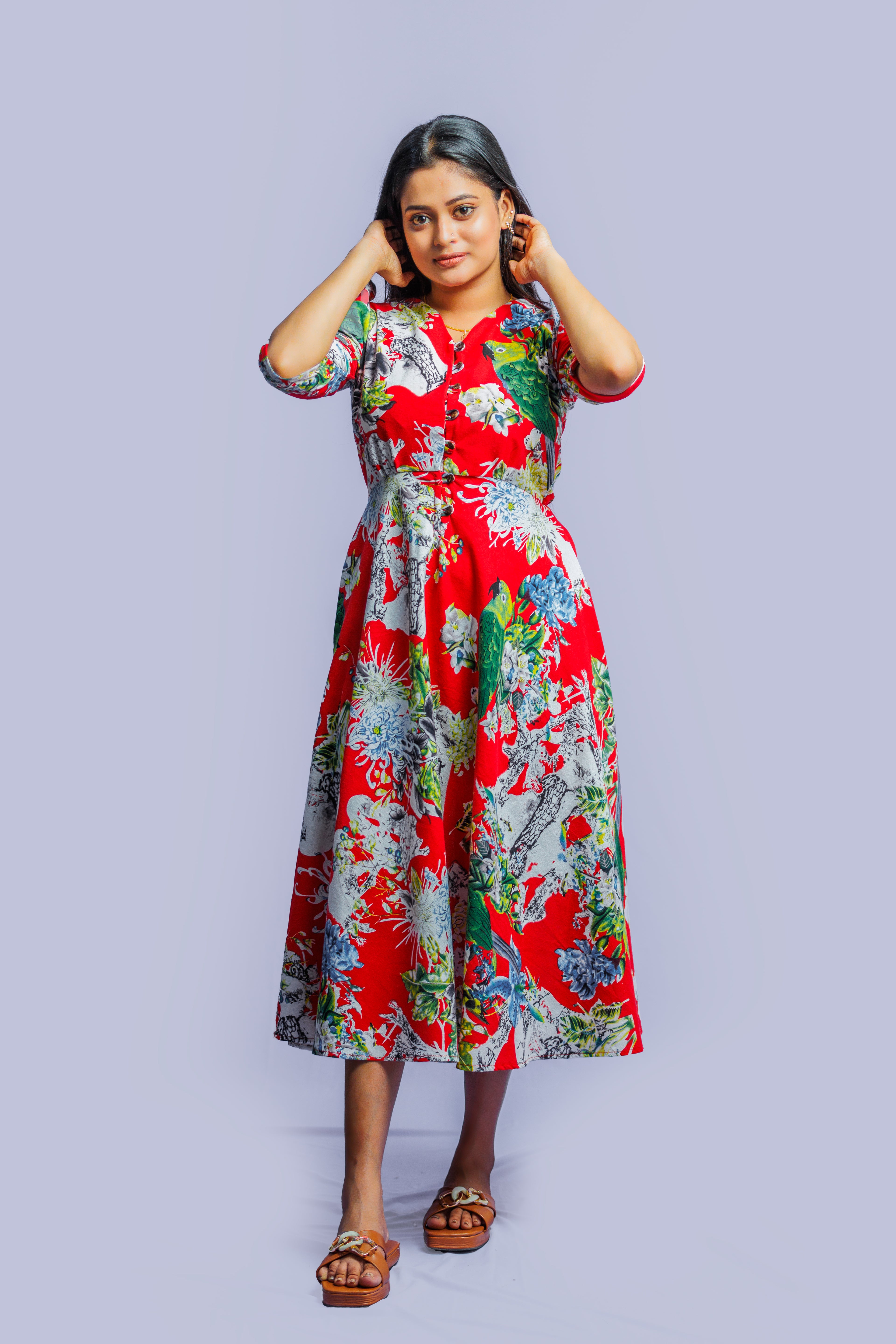 Empire waist mini dress