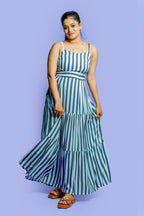 Summer striped cotton dress