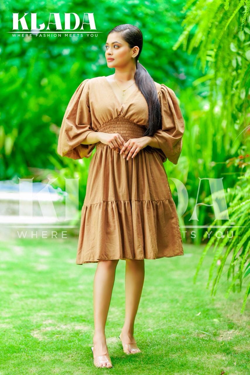 Long-sleeve Baloon Dress