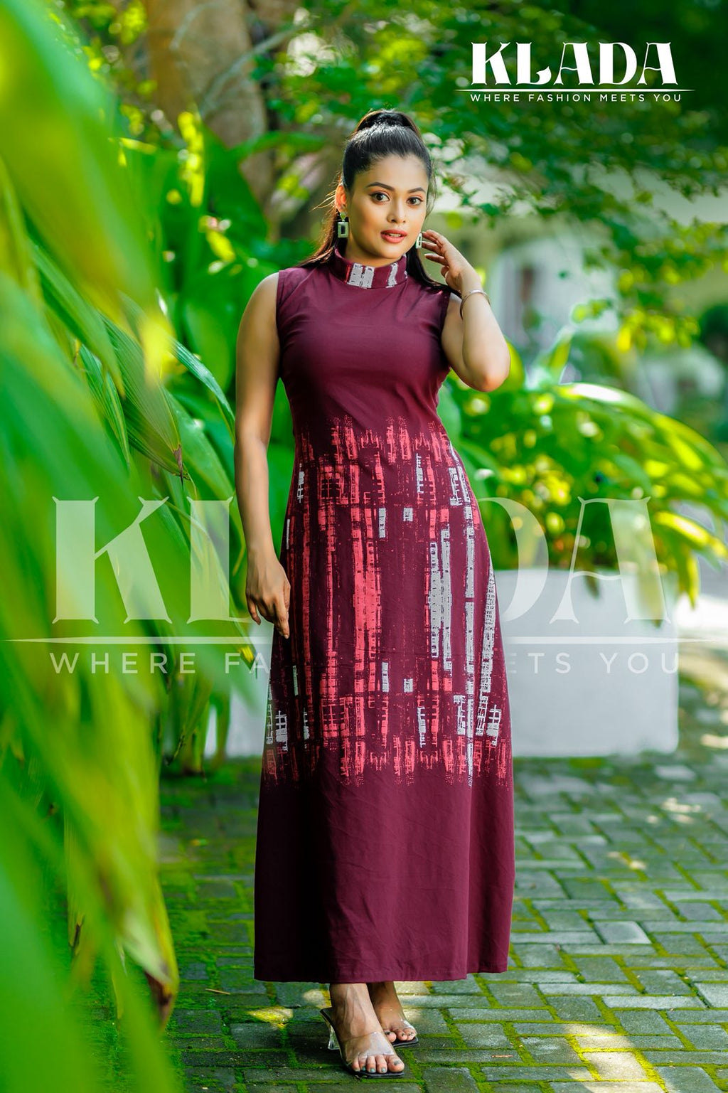 Burgundy Sheath Dress