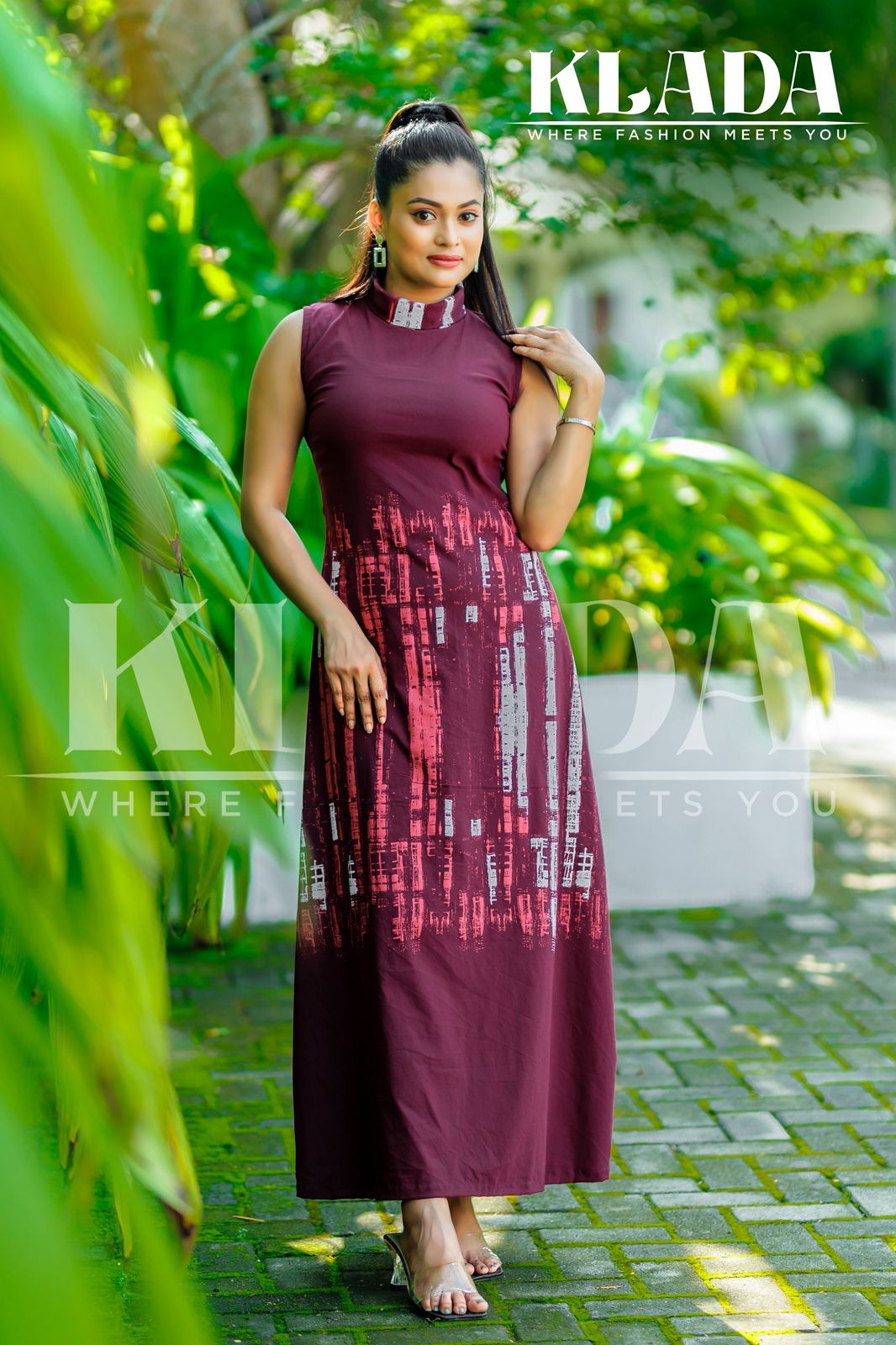 Burgundy Sheath Dress