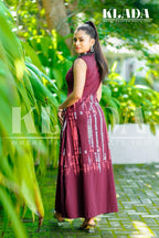 Burgundy Sheath Dress