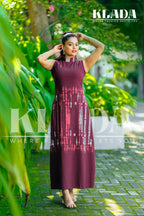 Burgundy Sheath Dress