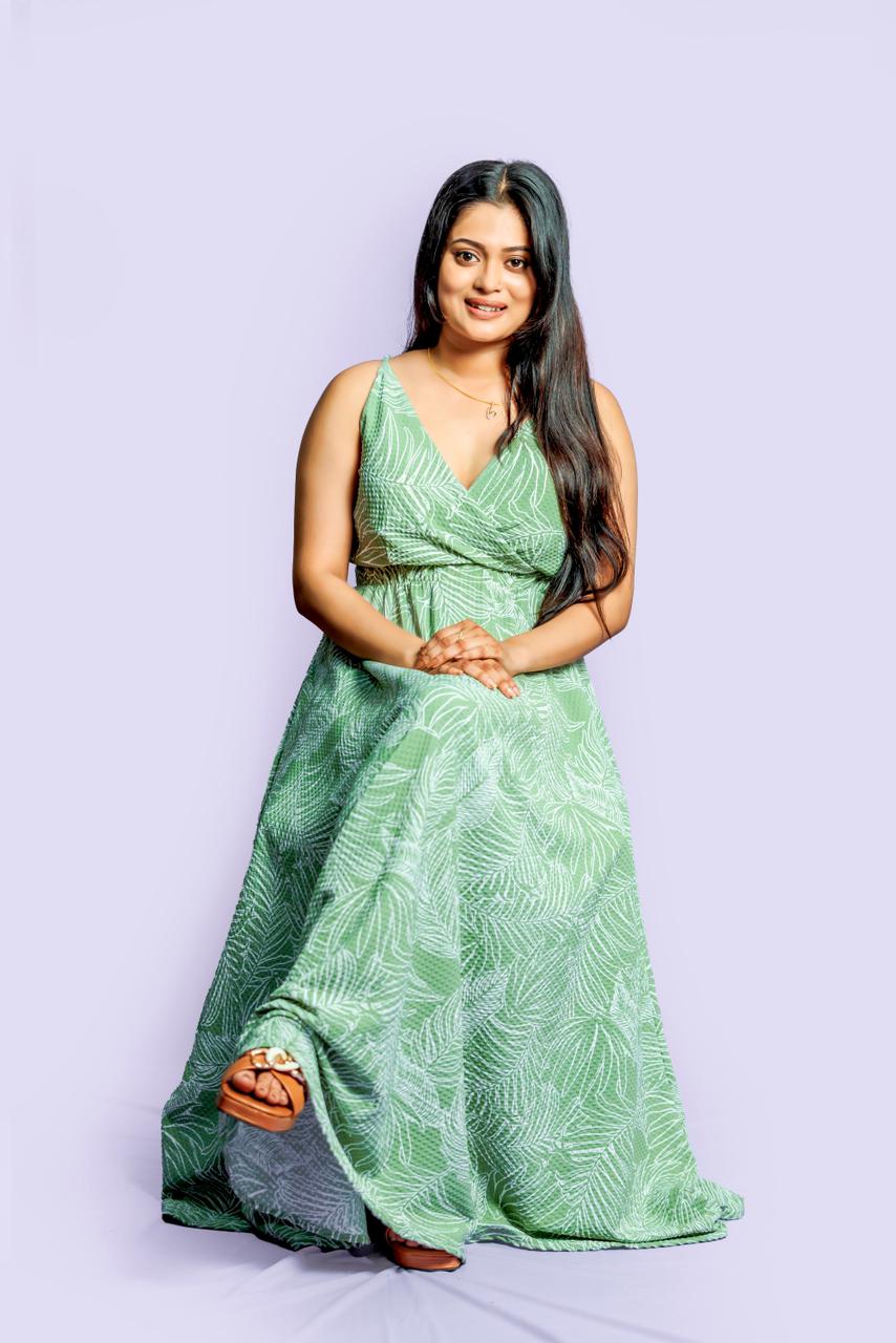 Green Popcorn Sundress