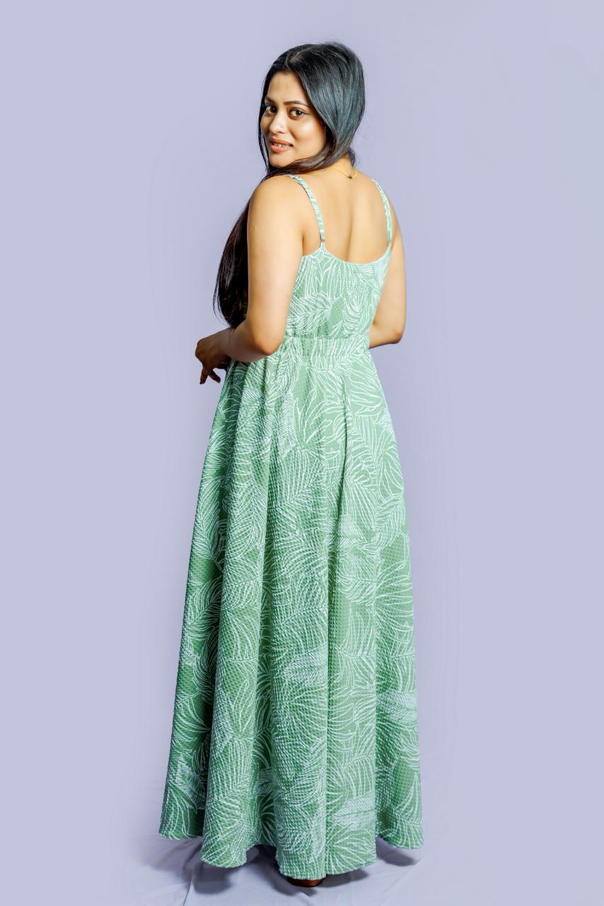 Green Popcorn Sundress