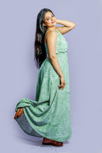 Green Popcorn Sundress
